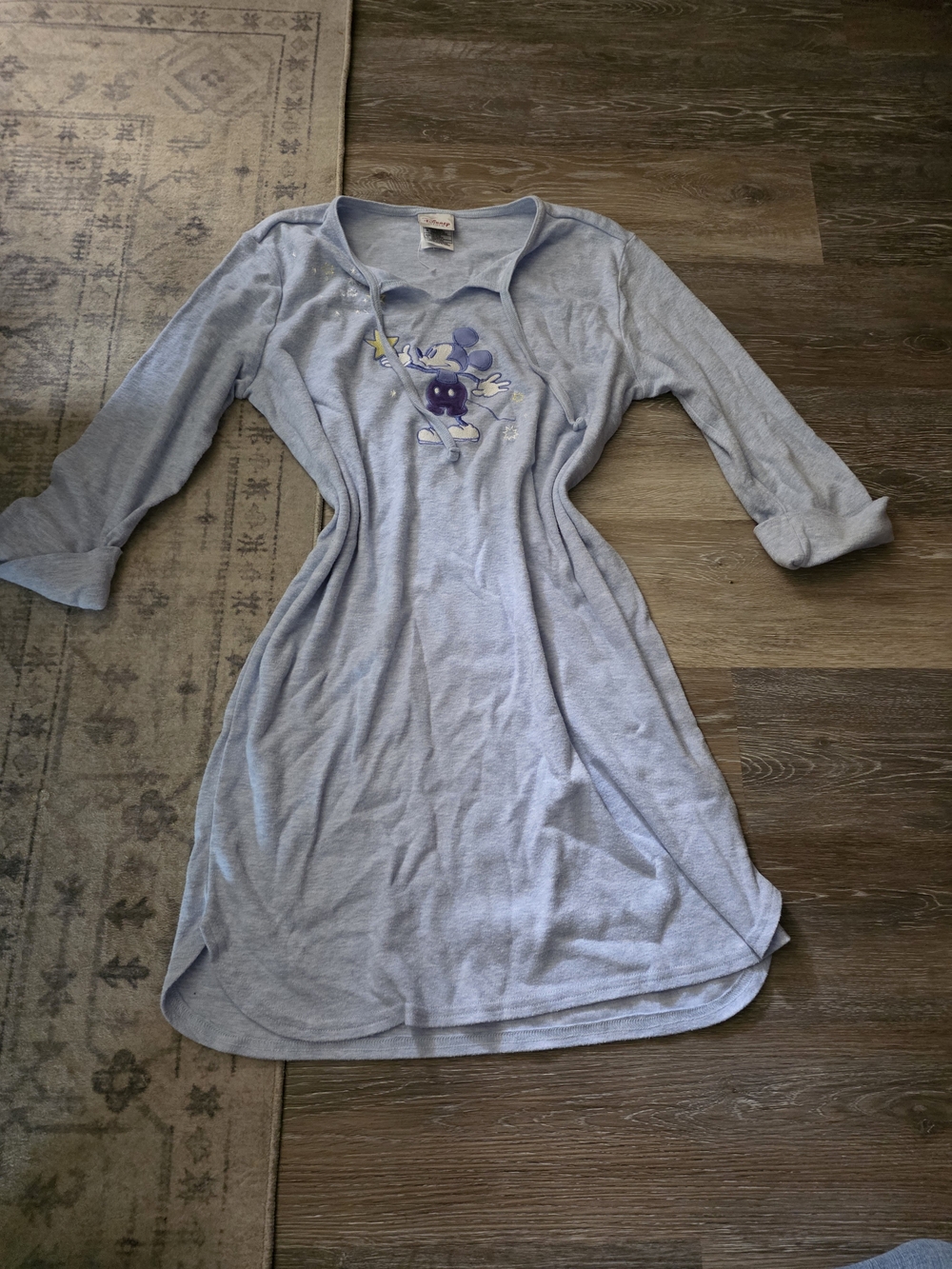 Disney Light Blue Sleep Shirt with Red Logo Tag